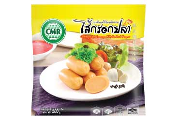 ไส้กรอกปลากระเทียมพริกไทยค๊อกเทล